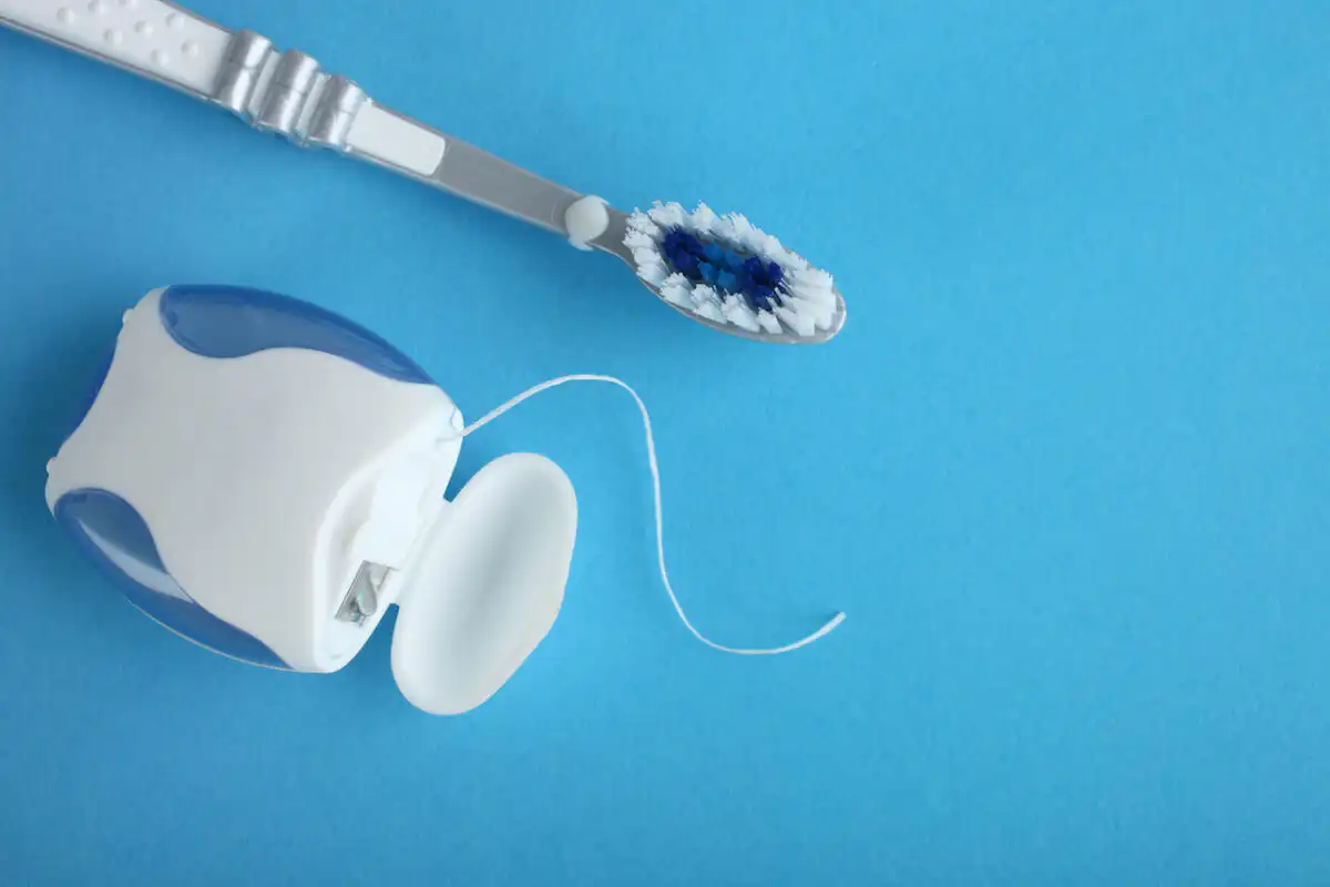 tooth brush and floss
